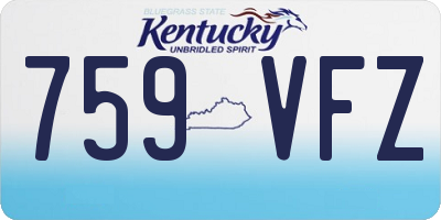 KY license plate 759VFZ
