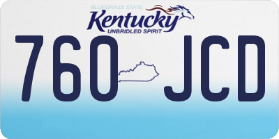 KY license plate 760JCD