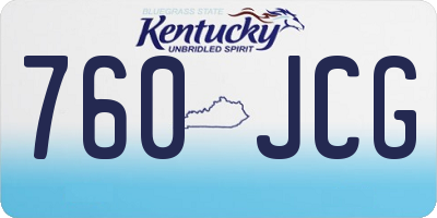 KY license plate 760JCG