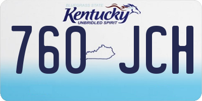 KY license plate 760JCH