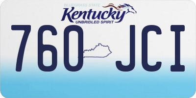 KY license plate 760JCI