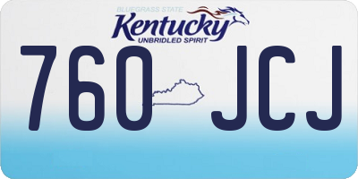 KY license plate 760JCJ