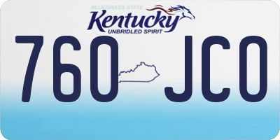 KY license plate 760JCO