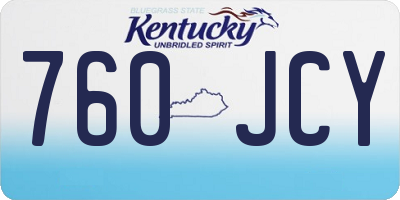 KY license plate 760JCY