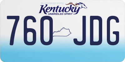 KY license plate 760JDG