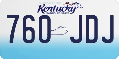 KY license plate 760JDJ