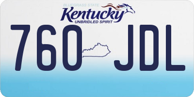 KY license plate 760JDL