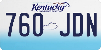 KY license plate 760JDN