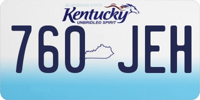 KY license plate 760JEH