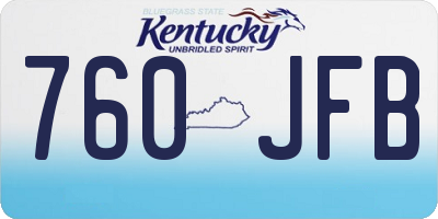 KY license plate 760JFB