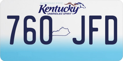 KY license plate 760JFD