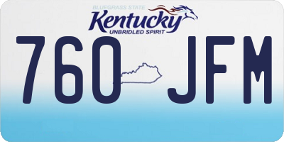 KY license plate 760JFM