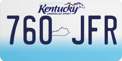 KY license plate 760JFR