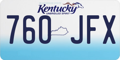 KY license plate 760JFX
