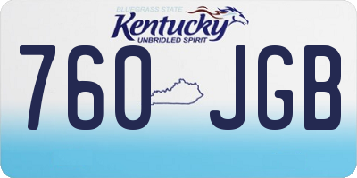 KY license plate 760JGB