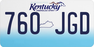 KY license plate 760JGD