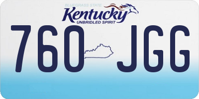 KY license plate 760JGG