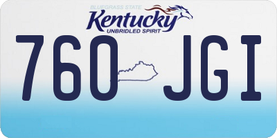 KY license plate 760JGI