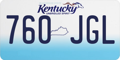 KY license plate 760JGL