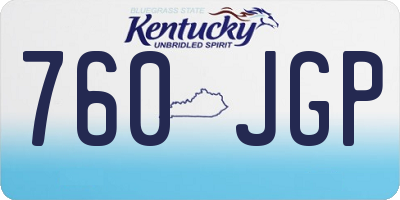 KY license plate 760JGP