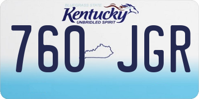 KY license plate 760JGR