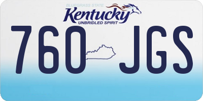 KY license plate 760JGS