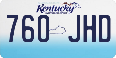 KY license plate 760JHD