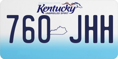 KY license plate 760JHH