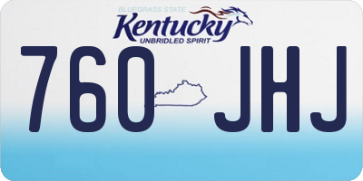 KY license plate 760JHJ