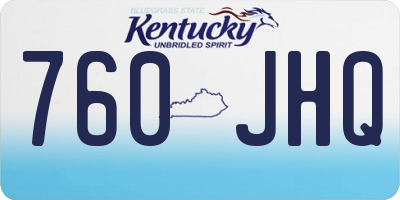 KY license plate 760JHQ