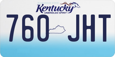 KY license plate 760JHT