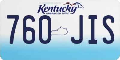 KY license plate 760JIS