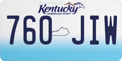 KY license plate 760JIW
