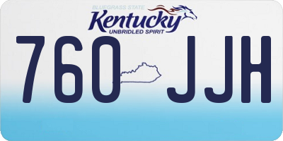 KY license plate 760JJH