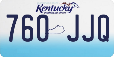 KY license plate 760JJQ