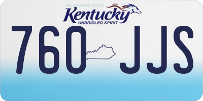 KY license plate 760JJS
