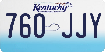 KY license plate 760JJY