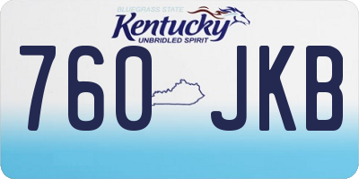KY license plate 760JKB