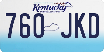 KY license plate 760JKD