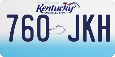 KY license plate 760JKH