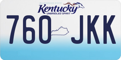 KY license plate 760JKK