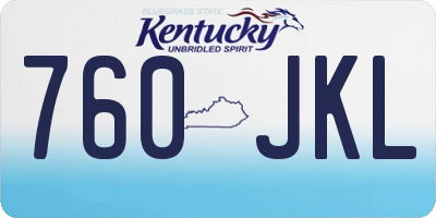 KY license plate 760JKL