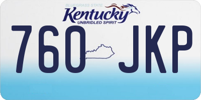 KY license plate 760JKP