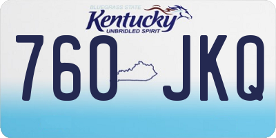 KY license plate 760JKQ