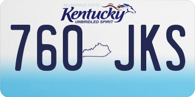 KY license plate 760JKS