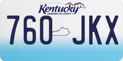 KY license plate 760JKX