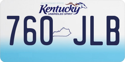KY license plate 760JLB