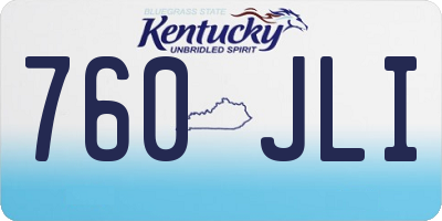 KY license plate 760JLI