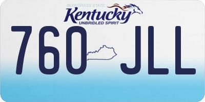 KY license plate 760JLL