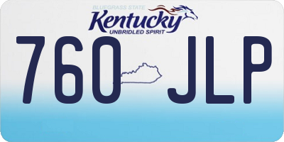KY license plate 760JLP